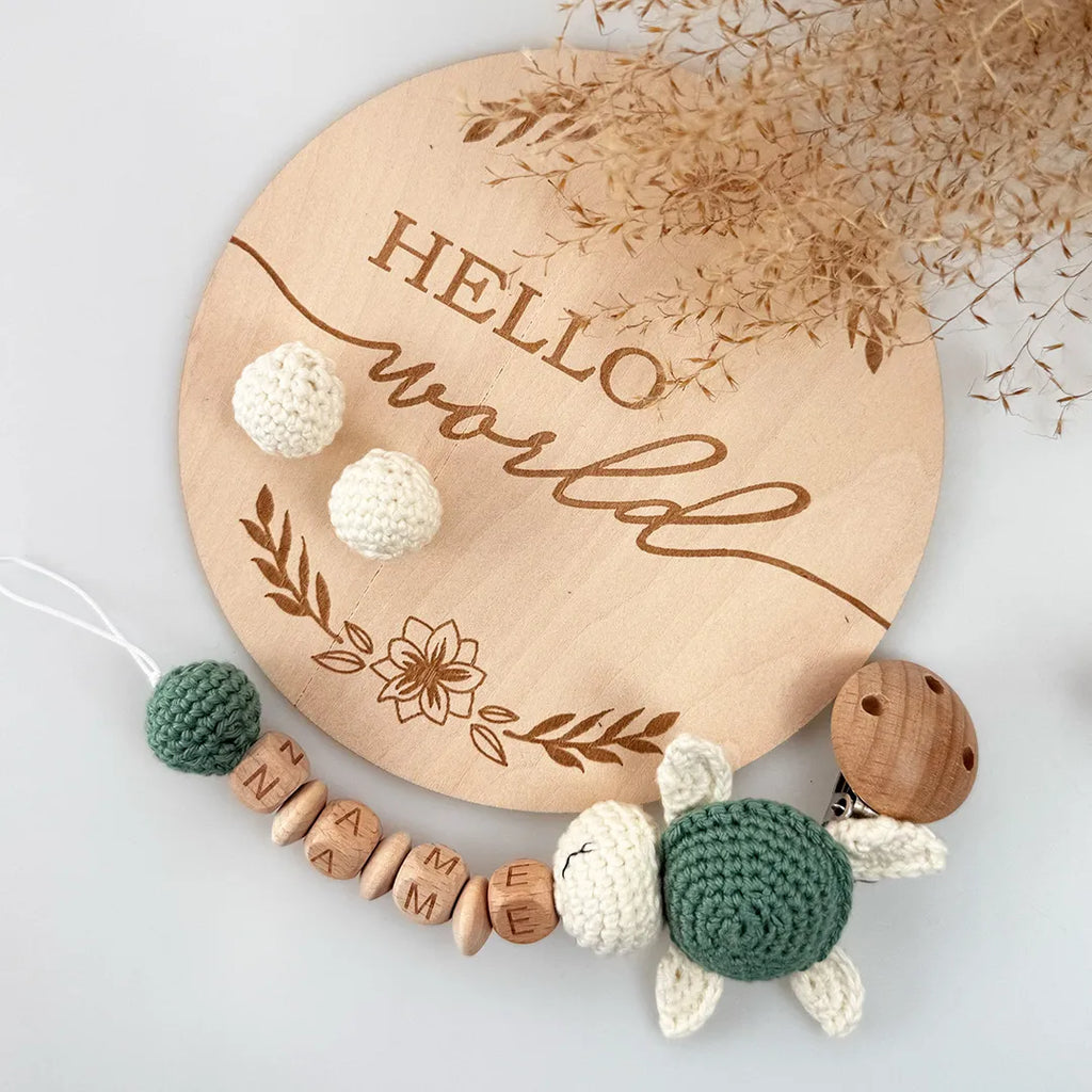 Schnullerkette Schildkröte personalisiert